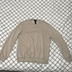 H&M small relaxed fit cream color crewneck